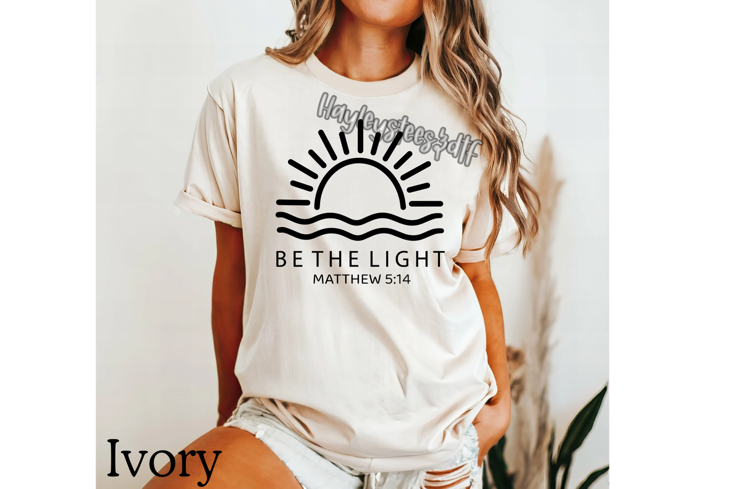 Be the Light Matthew 5:14 Christian T-Shirt | Inspirational Faith Shirt | Comfort Colors Graphic Tee