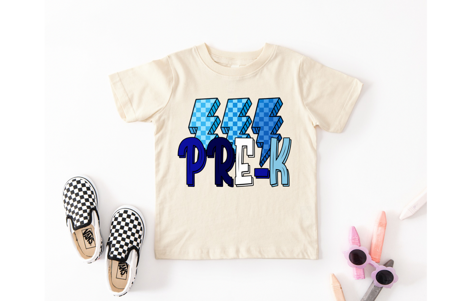 BTS Lightening Checkered Tee