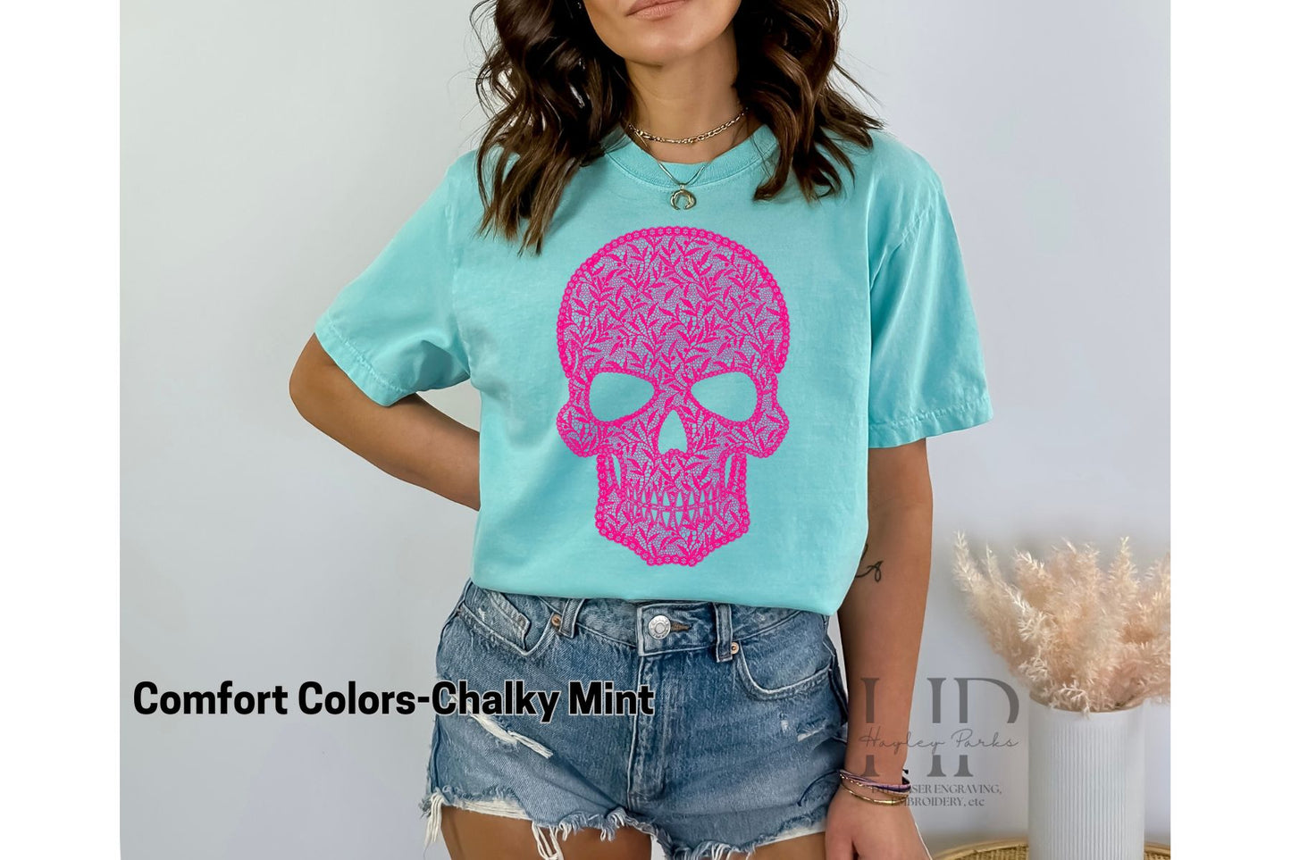 Hot Pink Skull Tee