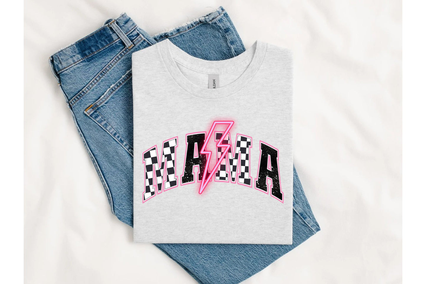 Mama checkered tee
