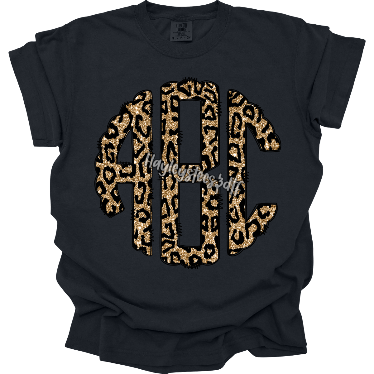 Leopard Scalloped Monogram