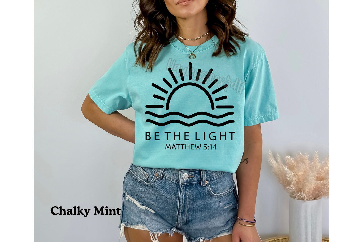 Be the Light Matthew 5:14 Christian T-Shirt | Inspirational Faith Shirt | Comfort Colors Graphic Tee