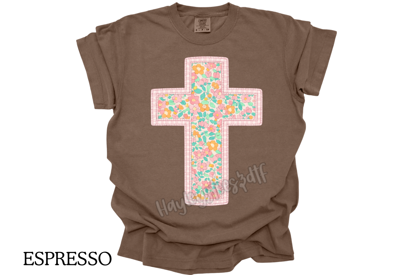 Spring Floral Cross Tee