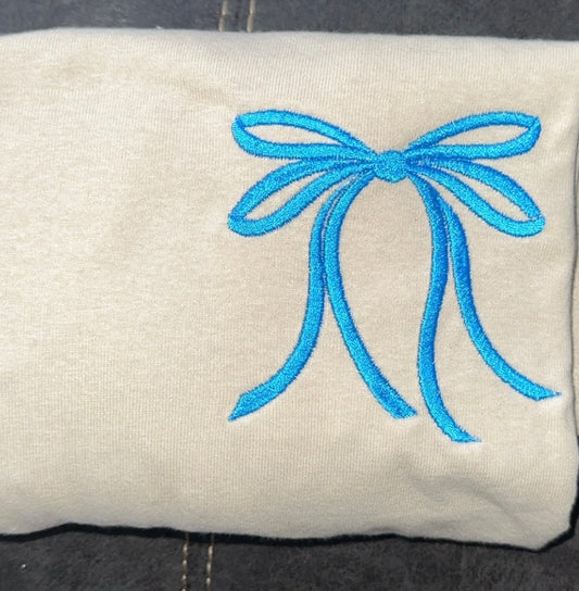 Embroidered Bow Tee