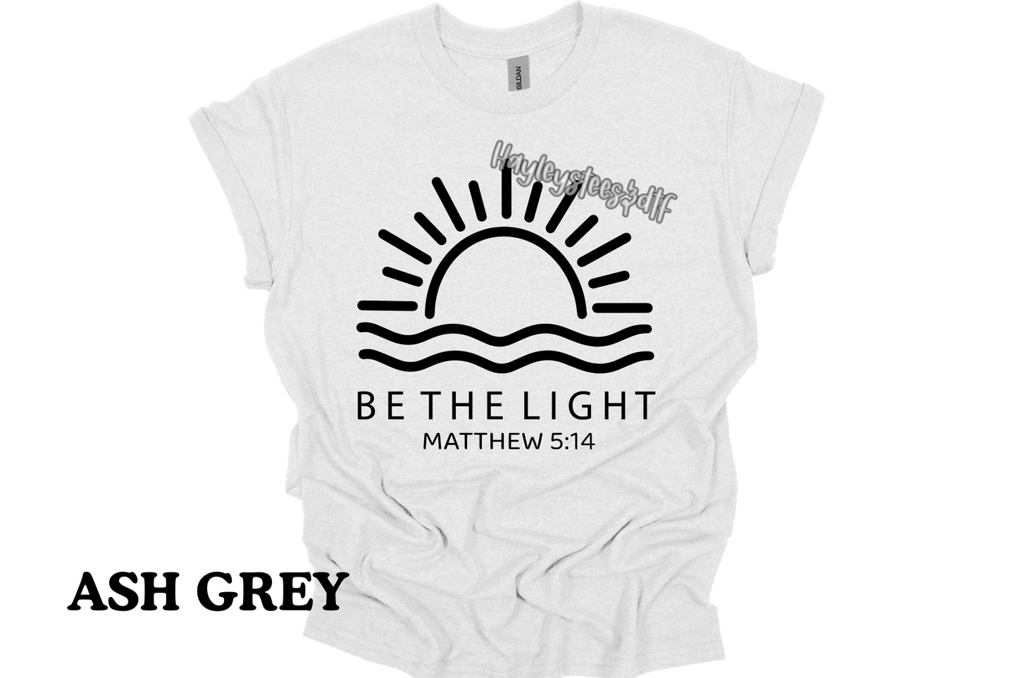 Youth Be the Light Matthew 5:14 Christian T-Shirt | Inspirational Faith Shirt | Gildan Graphic Tee