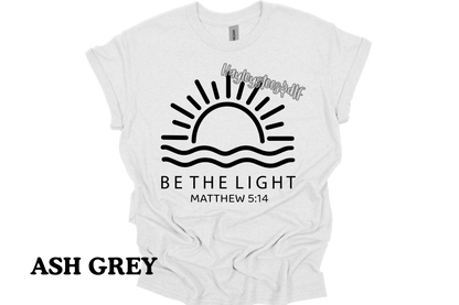 Youth Be the Light Matthew 5:14 Christian T-Shirt | Inspirational Faith Shirt | Gildan Graphic Tee