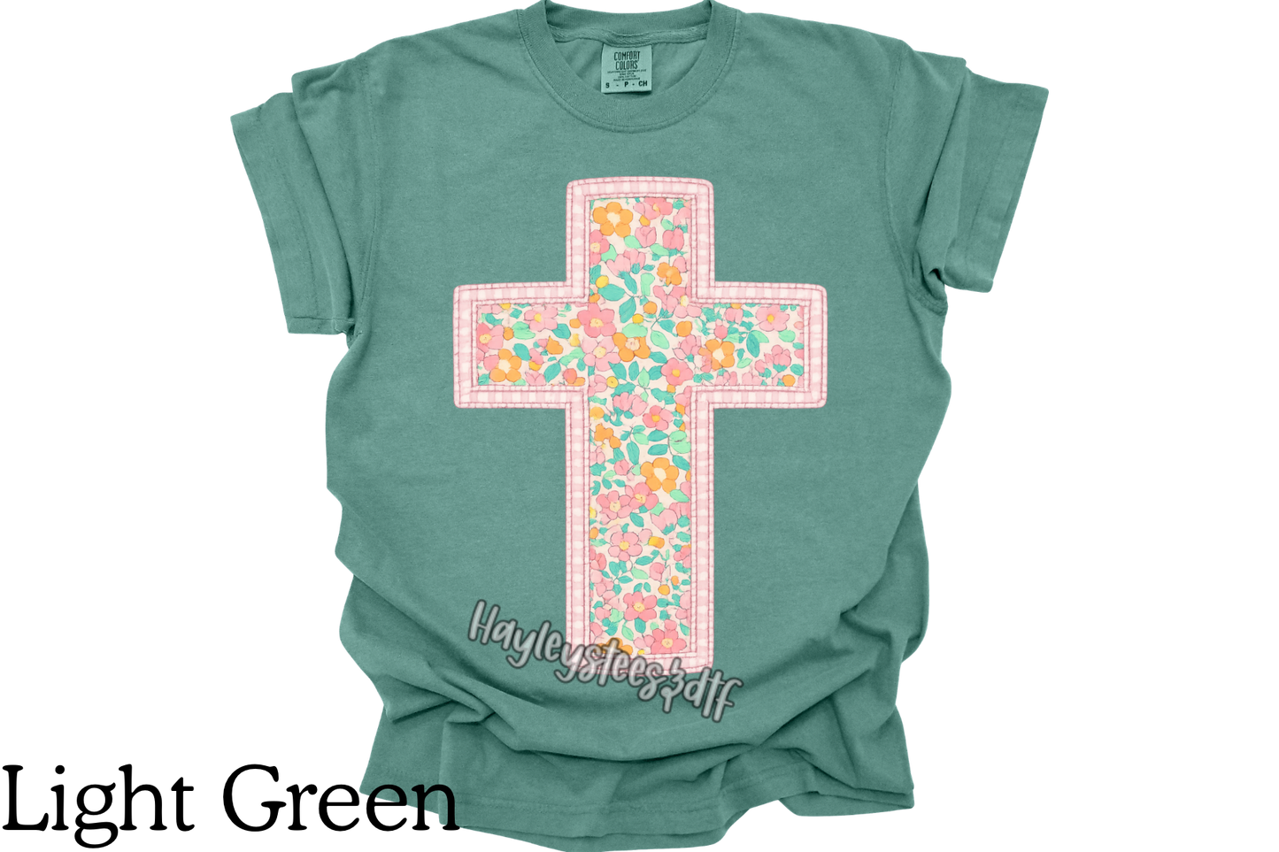 Spring Floral Cross Tee