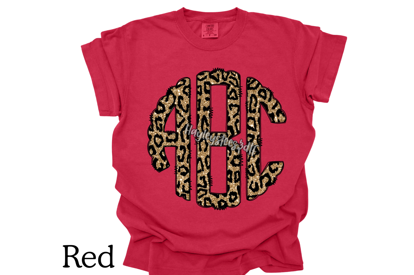 Leopard Scalloped Monogram