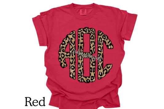 Leopard Scalloped Monogram