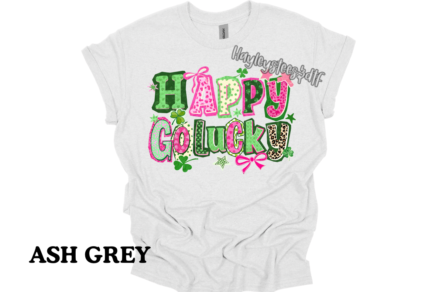 Youth Happy Go Lucky St. Patrick’s Day Shirt – Cute Lucky Shamrock Graphic Tee, Girls Patrick’s Day Shirt, Festive Lucky Clover Tee