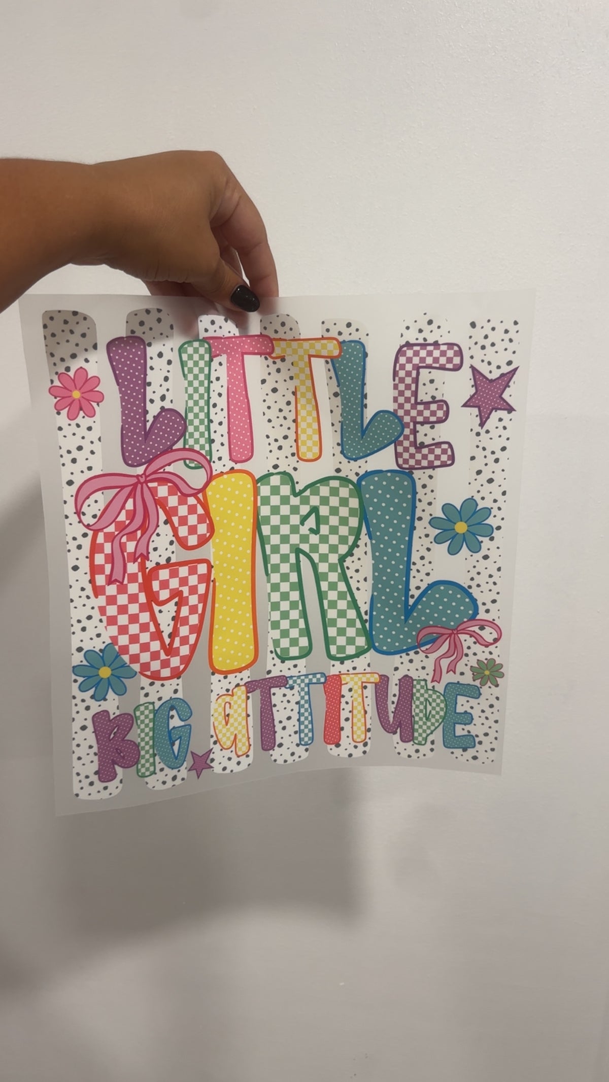 LITTLE GIRL BIG ATTITUDE DTF TRANSFER