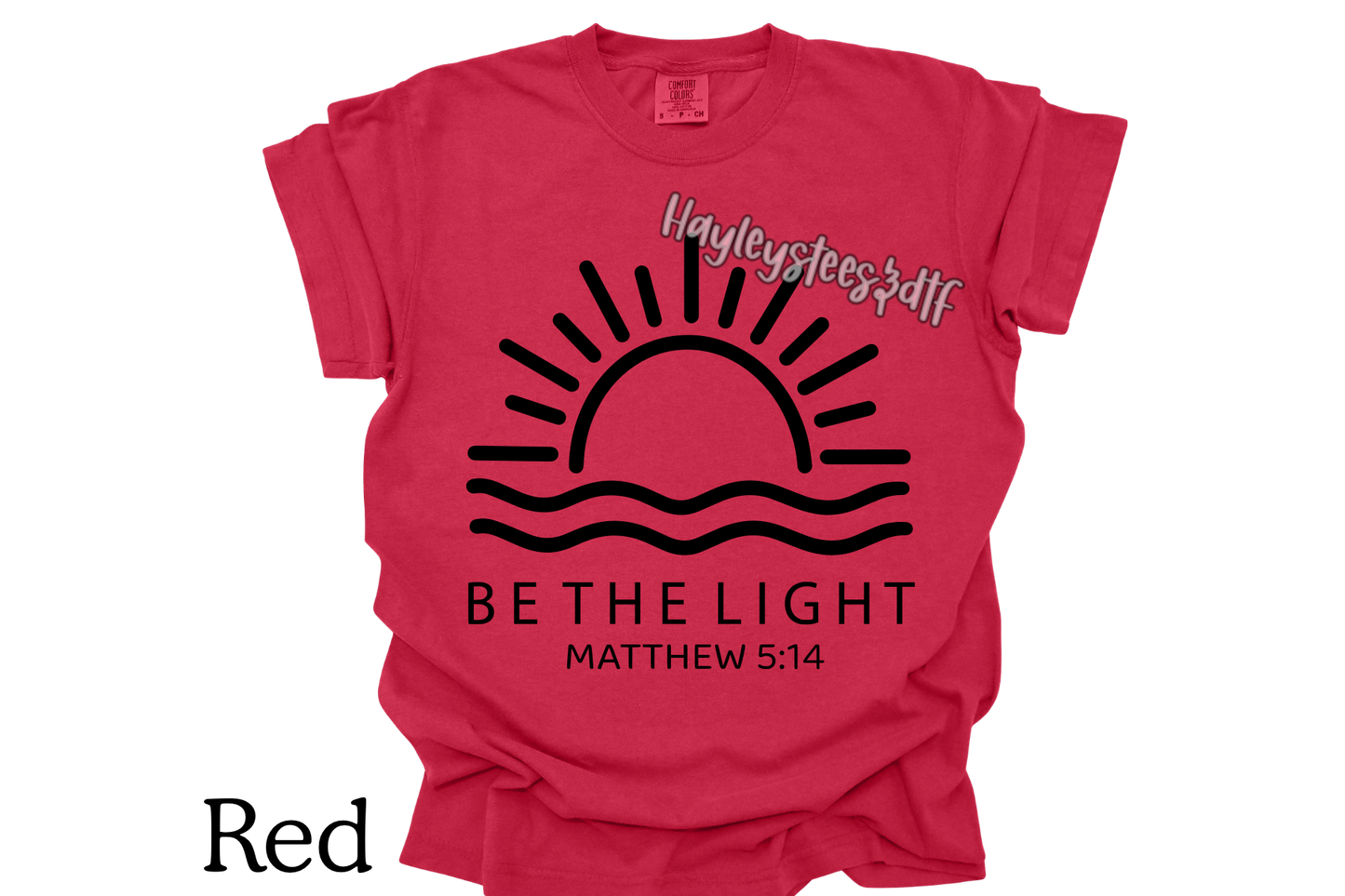 Be the Light Matthew 5:14 Christian T-Shirt | Inspirational Faith Shirt | Comfort Colors Graphic Tee