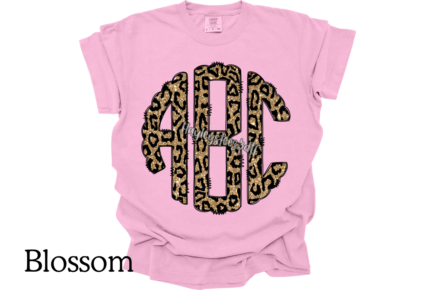 Leopard Scalloped Monogram