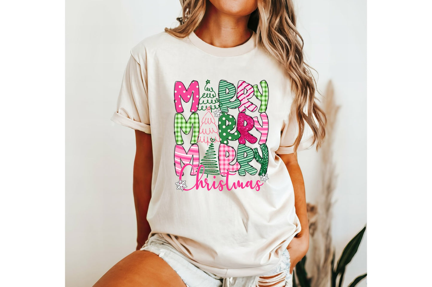 Merry Stacked Tee/Sweatshirt