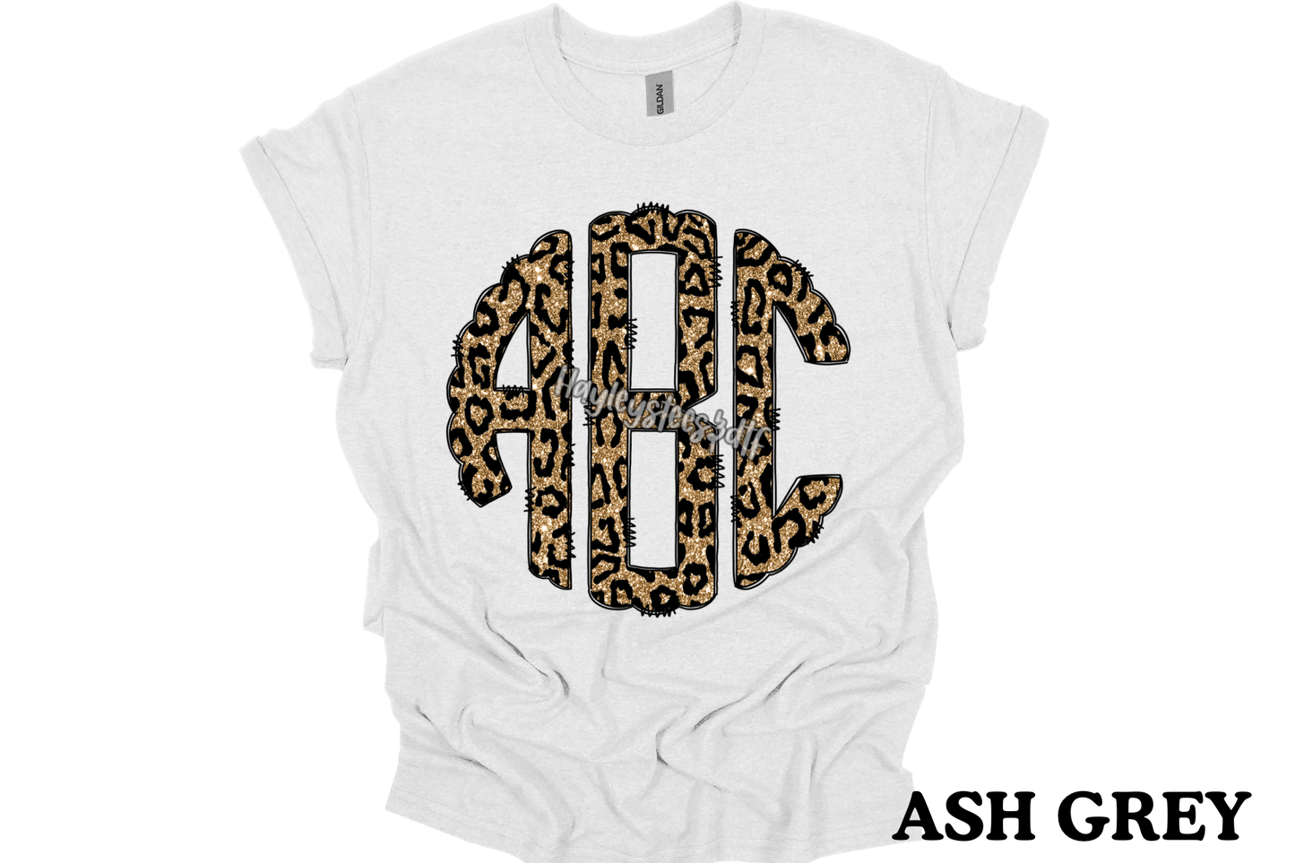 Leopard Scalloped Monogram