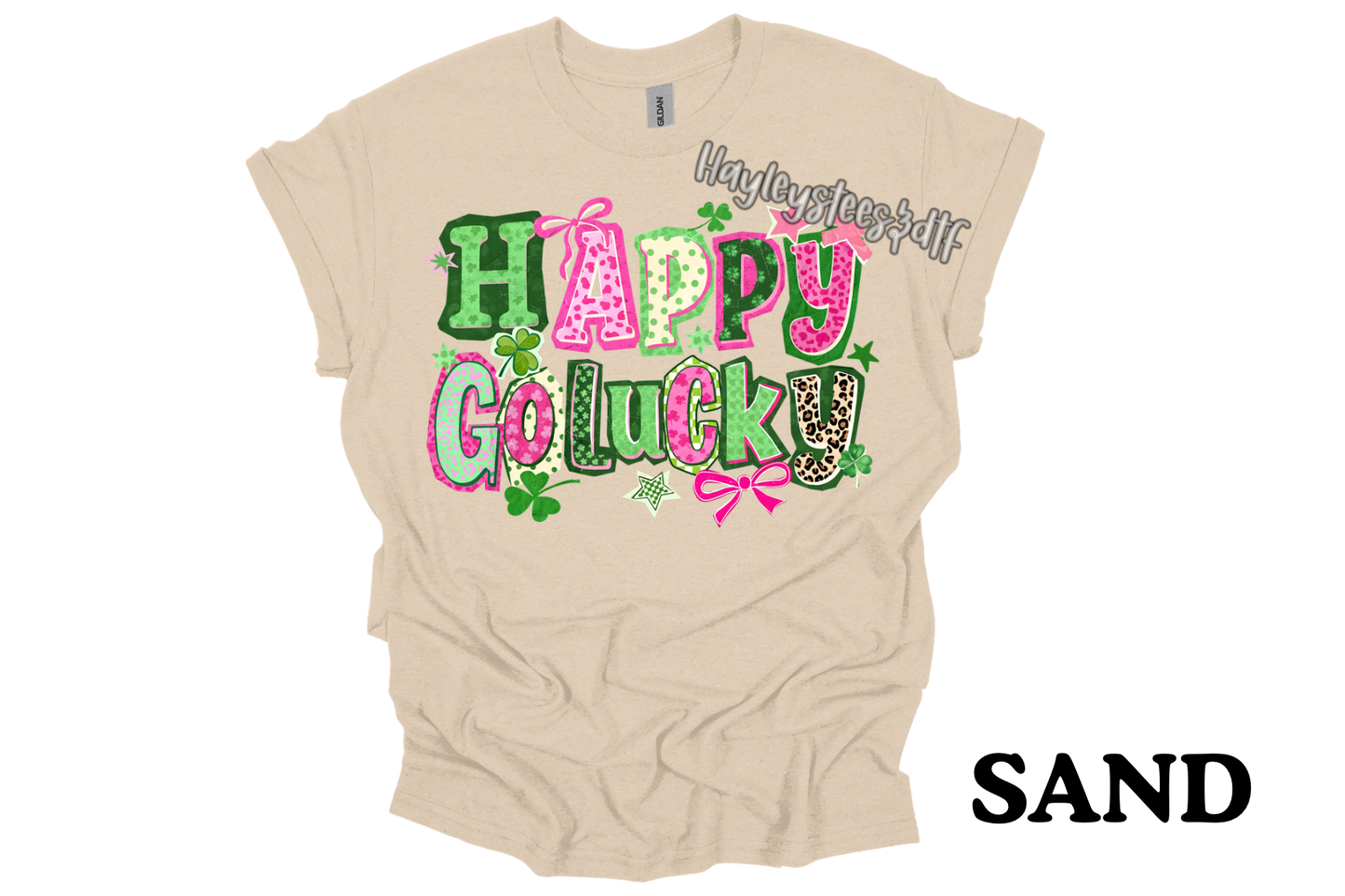 Youth Happy Go Lucky St. Patrick’s Day Shirt – Cute Lucky Shamrock Graphic Tee, Girls Patrick’s Day Shirt, Festive Lucky Clover Tee