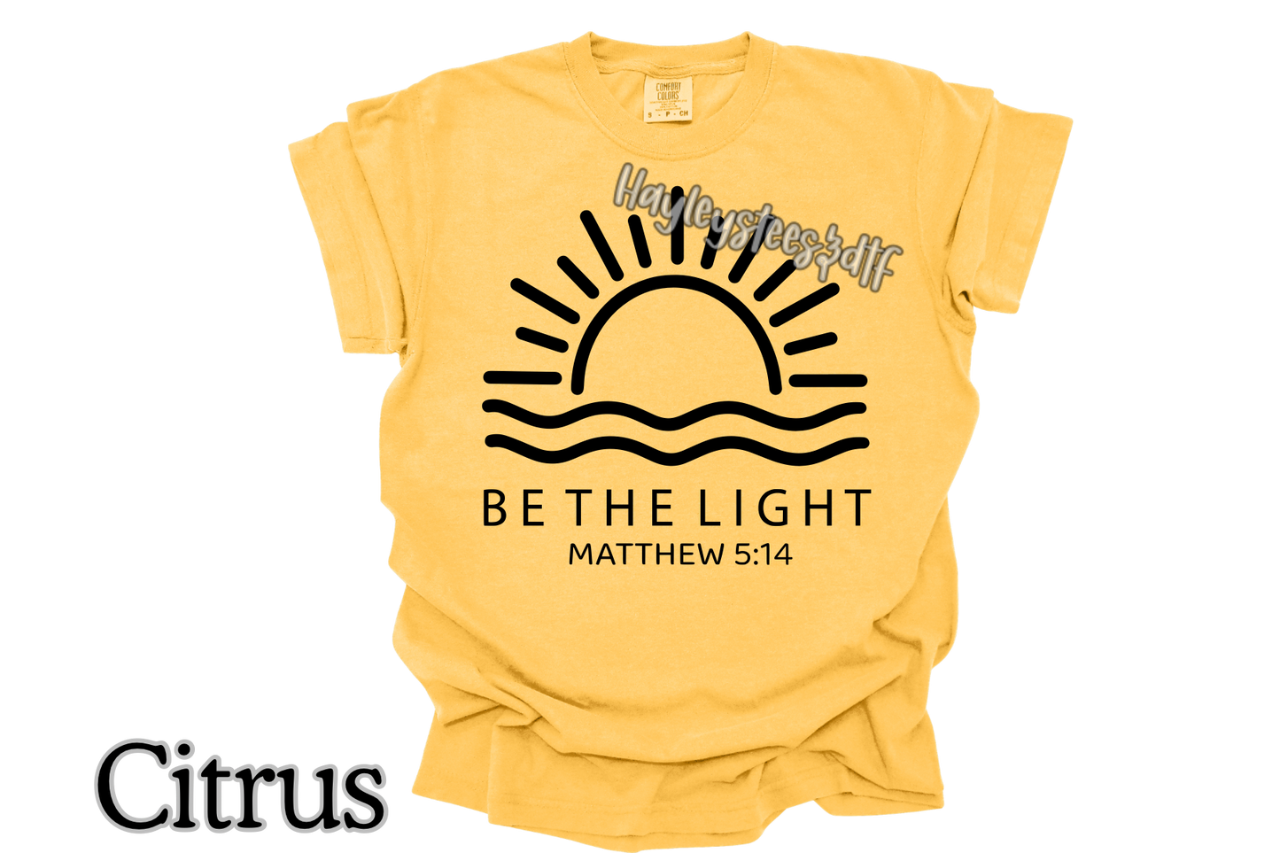 Be the Light Matthew 5:14 Christian T-Shirt | Inspirational Faith Shirt | Comfort Colors Graphic Tee