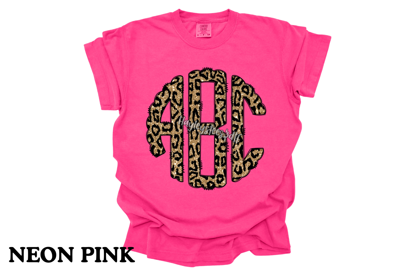 Leopard Scalloped Monogram