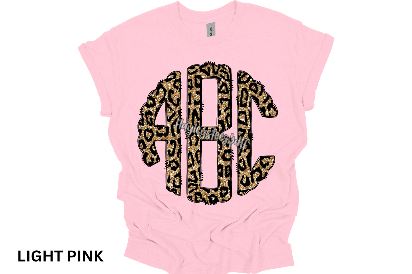 Leopard Scalloped Monogram