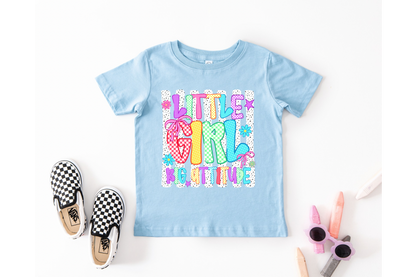 LITTLE GIRL BIG ATTITUDE DTF TRANSFER