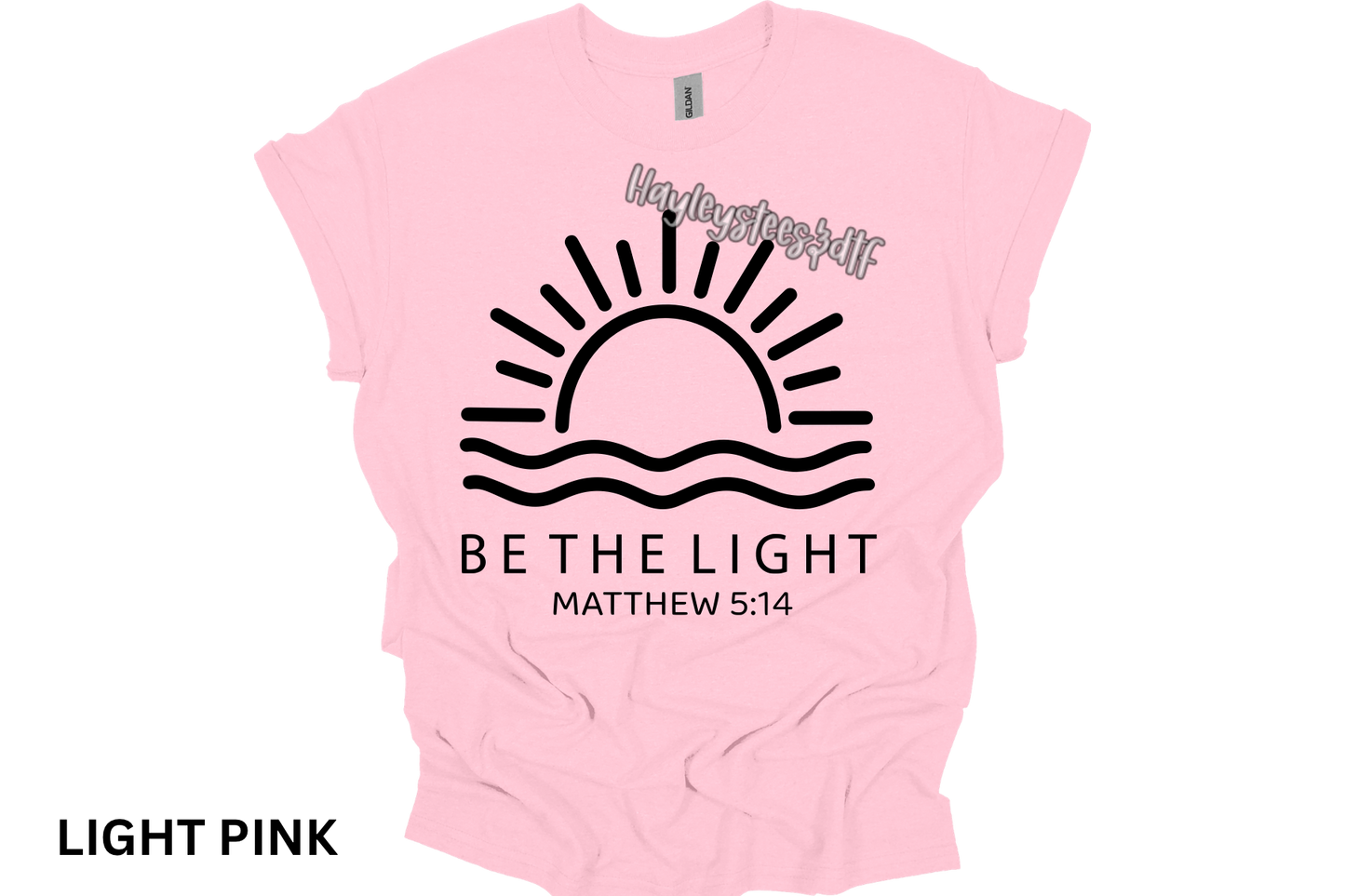 Youth Be the Light Matthew 5:14 Christian T-Shirt | Inspirational Faith Shirt | Gildan Graphic Tee