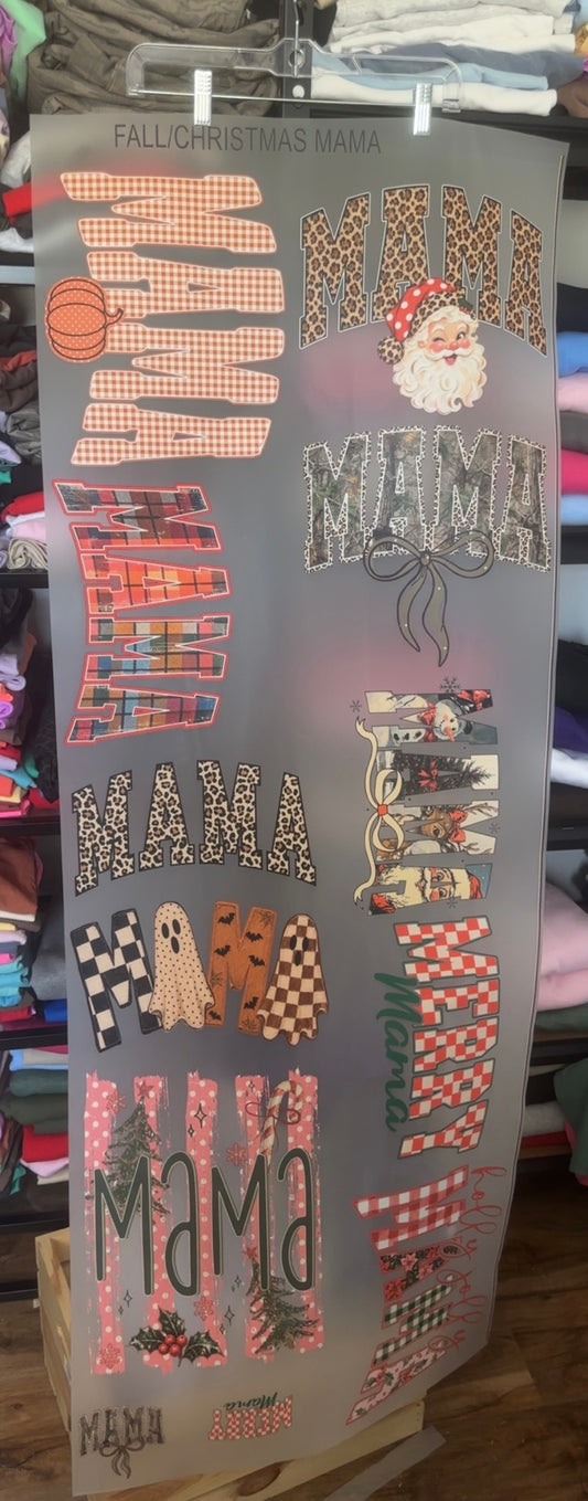 Mama fall/Christmas premade gang sheet 23 X 60