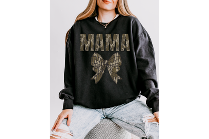 Camo mama coquette tee or sweatshirt