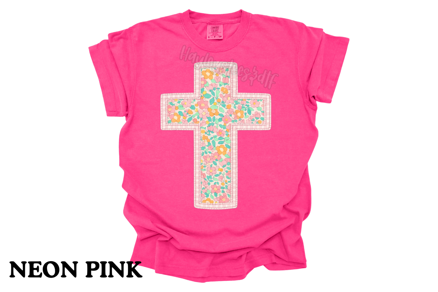 Spring Floral Cross Tee