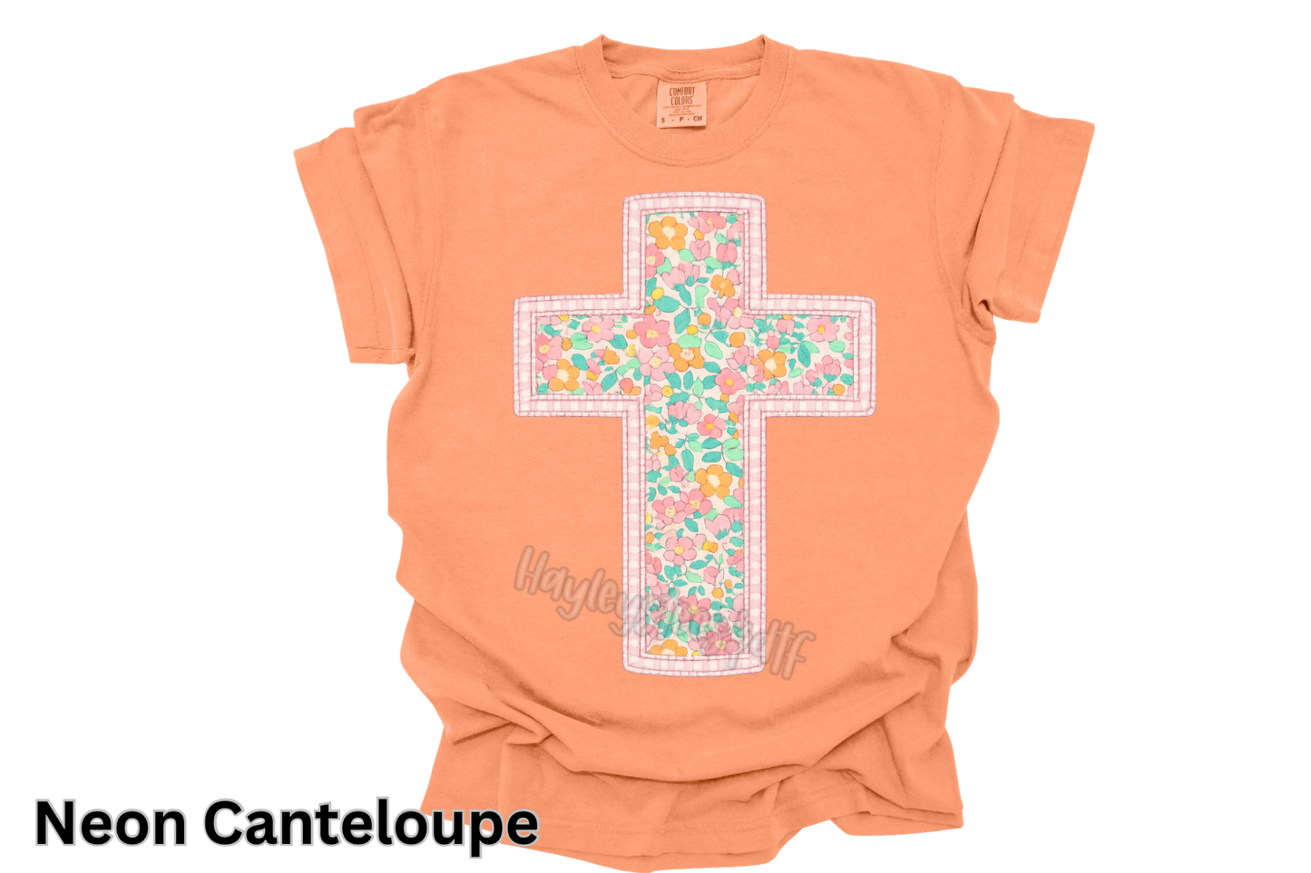 Spring Floral Cross Tee