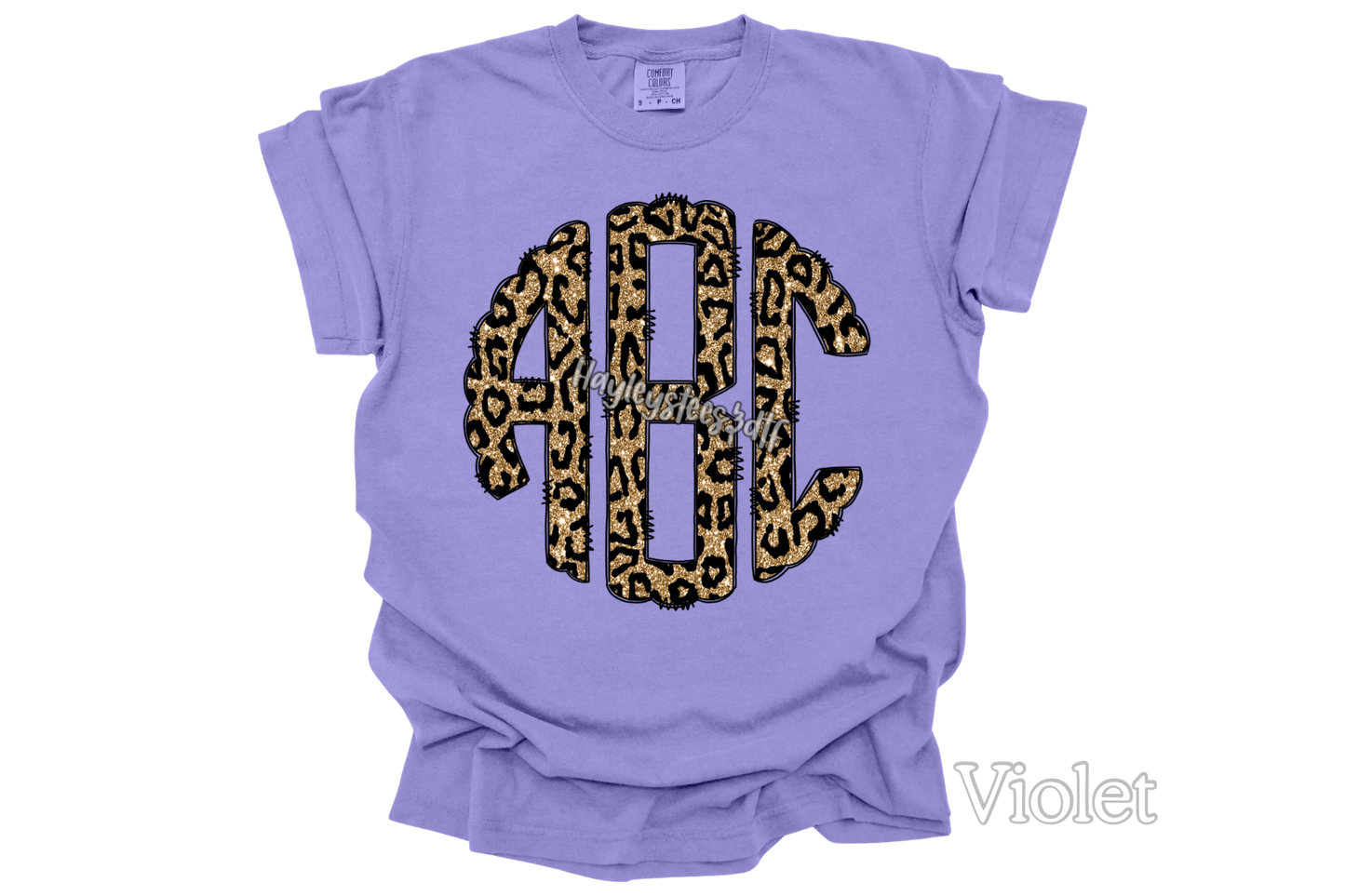 Leopard Scalloped Monogram