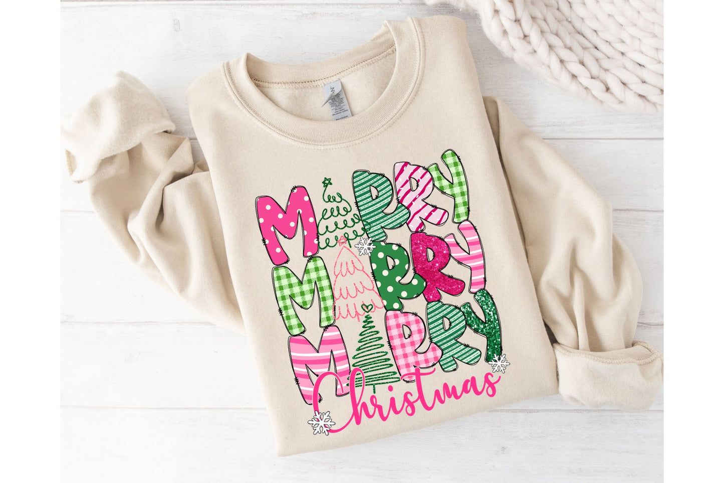 Merry Stacked Tee/Sweatshirt