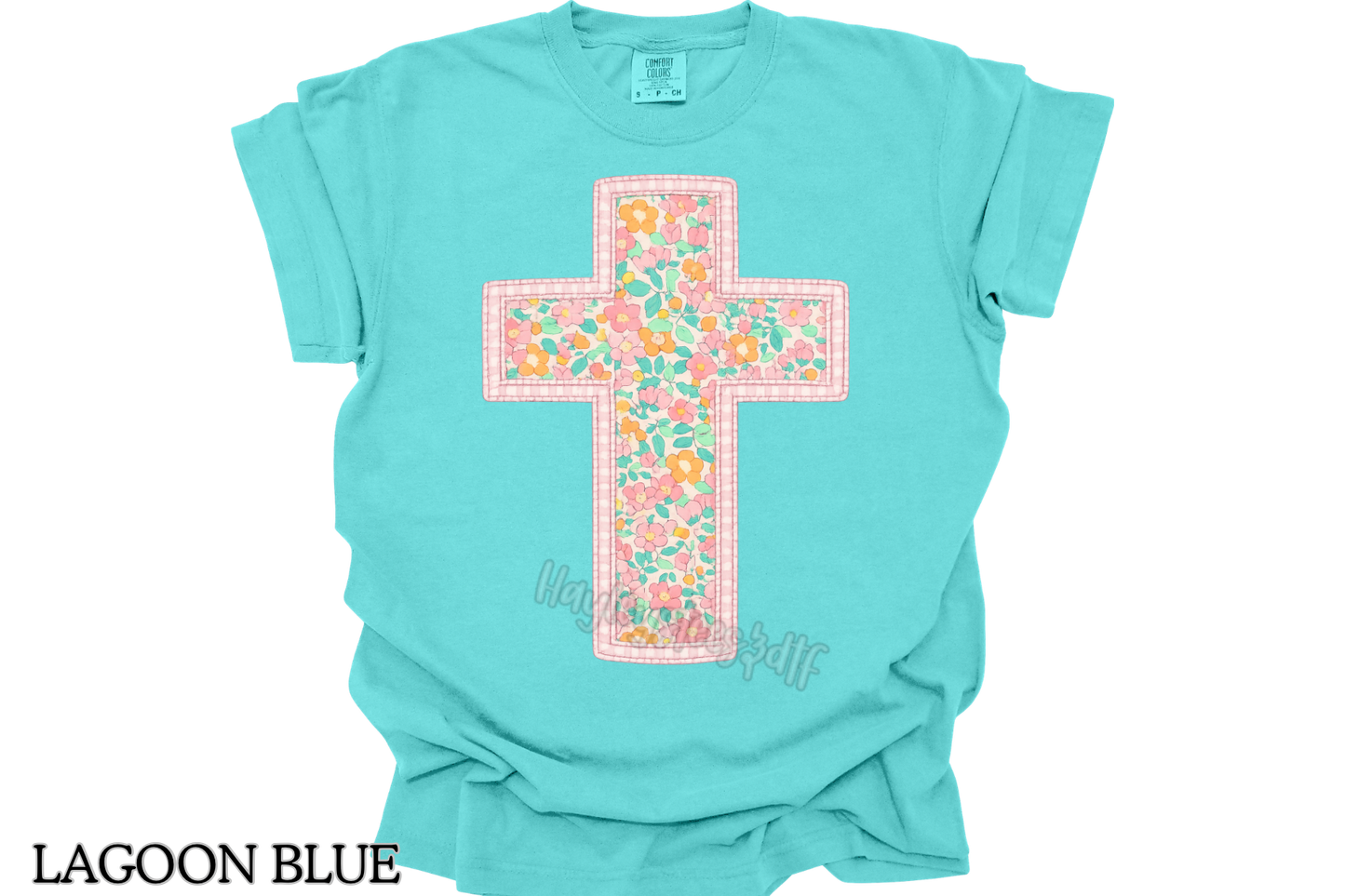 Spring Floral Cross Tee