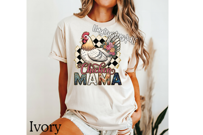 Chicken Mama Comfort Colors Graphic Tee – Farmhouse Chicken Lover Shirt – Country Mama Shirt