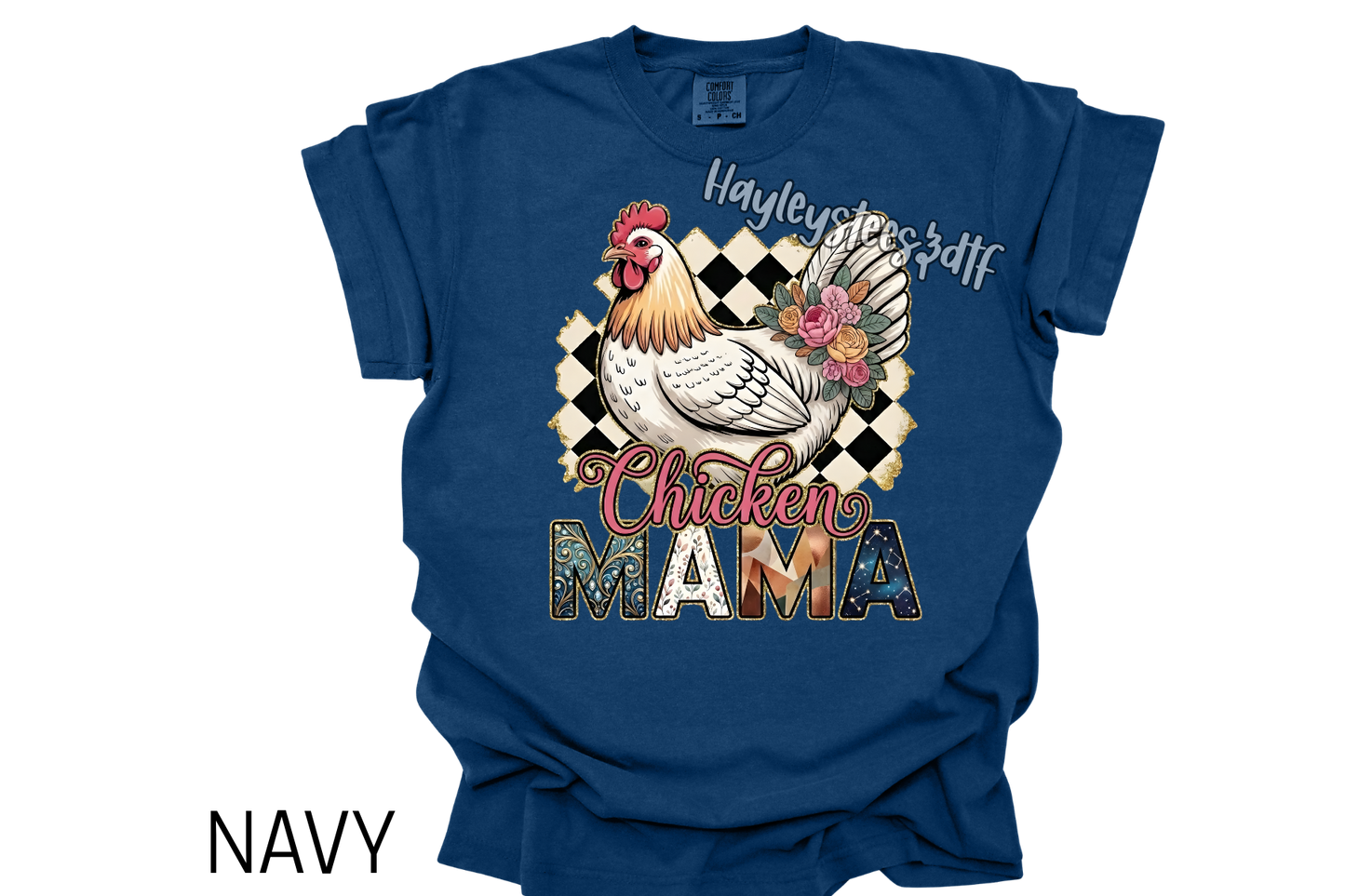 Chicken Mama Comfort Colors Graphic Tee – Farmhouse Chicken Lover Shirt – Country Mama Shirt