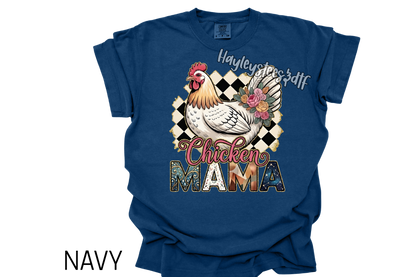 Chicken Mama Comfort Colors Graphic Tee – Farmhouse Chicken Lover Shirt – Country Mama Shirt