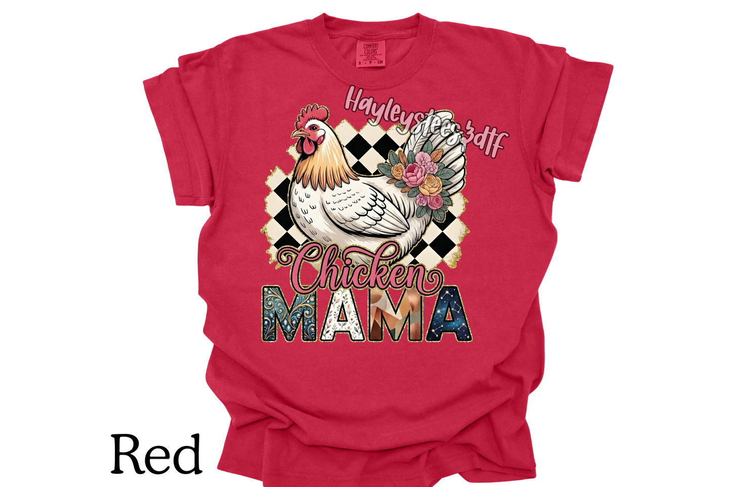 Chicken Mama Comfort Colors Graphic Tee – Farmhouse Chicken Lover Shirt – Country Mama Shirt