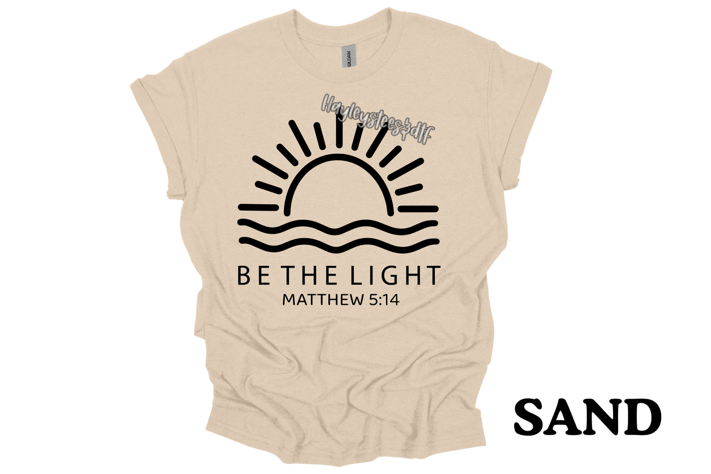 Youth Be the Light Matthew 5:14 Christian T-Shirt | Inspirational Faith Shirt | Gildan Graphic Tee