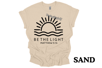 Youth Be the Light Matthew 5:14 Christian T-Shirt | Inspirational Faith Shirt | Gildan Graphic Tee