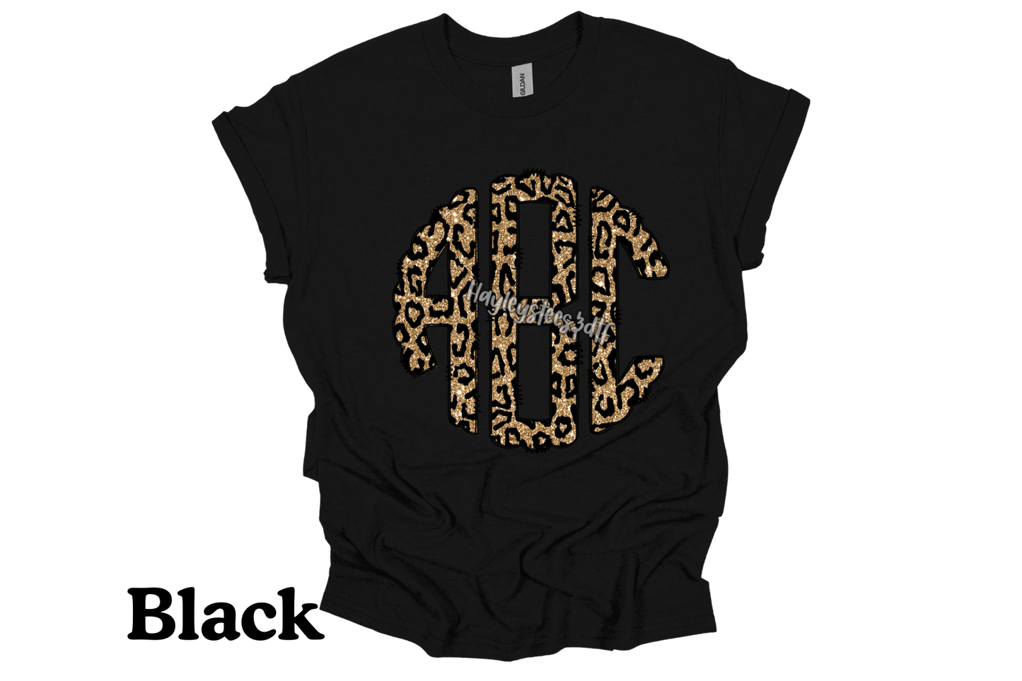 Leopard Scalloped Monogram