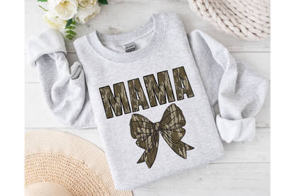 Camo mama coquette tee or sweatshirt