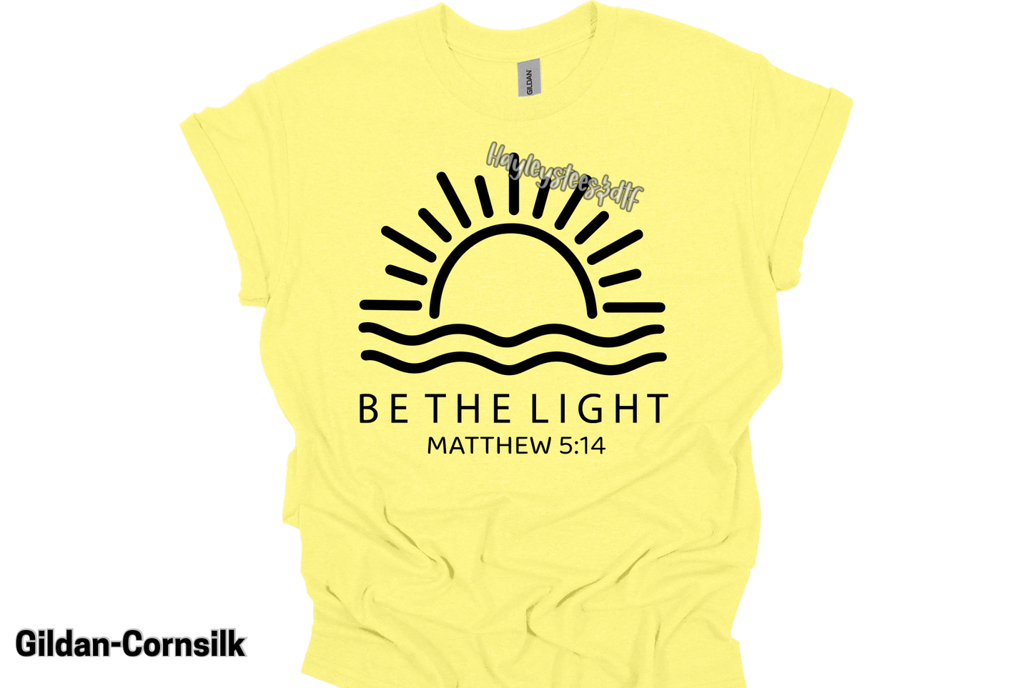 Be the Light Matthew 5:14 Christian T-Shirt | Inspirational Faith Shirt | Gildan Graphic Tee