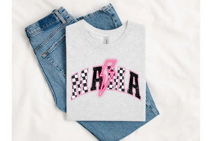 Mama checkered tee