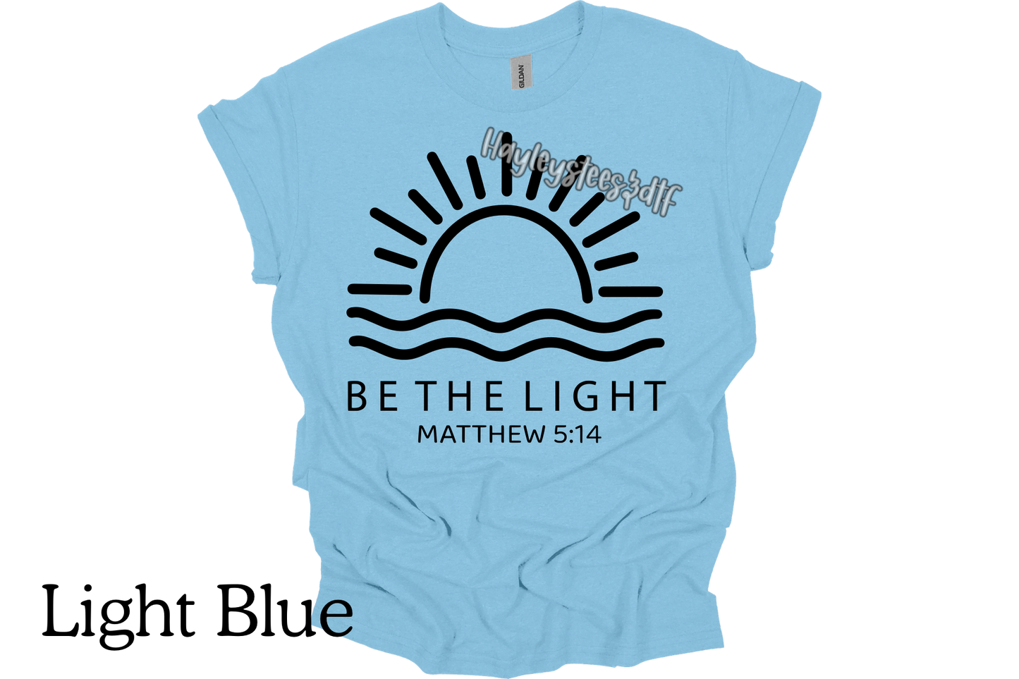Youth Be the Light Matthew 5:14 Christian T-Shirt | Inspirational Faith Shirt | Gildan Graphic Tee