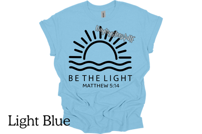 Youth Be the Light Matthew 5:14 Christian T-Shirt | Inspirational Faith Shirt | Gildan Graphic Tee
