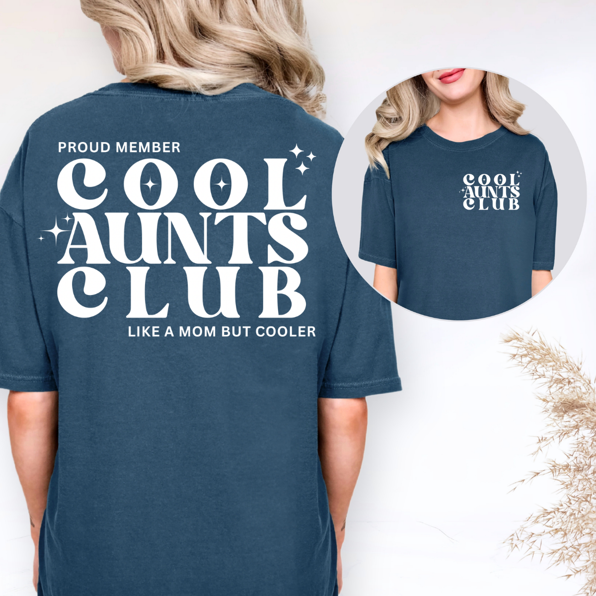 Cool Aunts Club Comfort Colors® T-Shirt – Proud Member Cool Aunt Graphic Tee – Funny Aunt Gift – Trendy Oversized Aunt Shirt