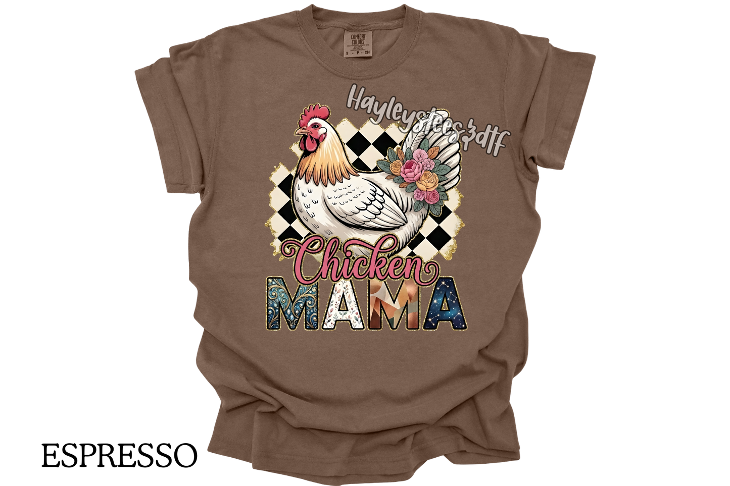 Chicken Mama Comfort Colors Graphic Tee – Farmhouse Chicken Lover Shirt – Country Mama Shirt