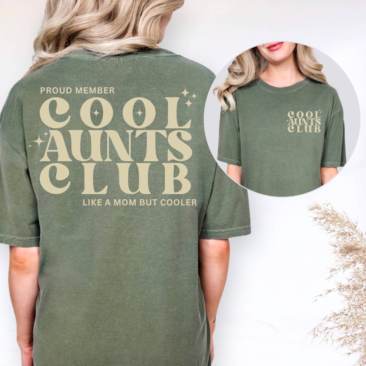 Cool Aunts Club Comfort Colors® T-Shirt – Proud Member Cool Aunt Graphic Tee – Funny Aunt Gift – Trendy Oversized Aunt Shirt