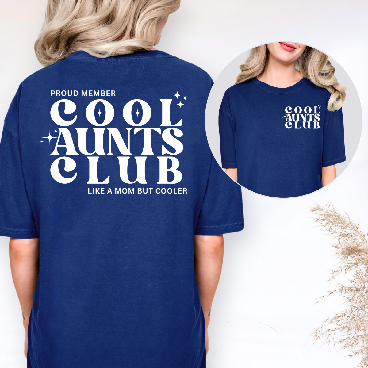 Cool Aunts Club Comfort Colors® T-Shirt – Proud Member Cool Aunt Graphic Tee – Funny Aunt Gift – Trendy Oversized Aunt Shirt
