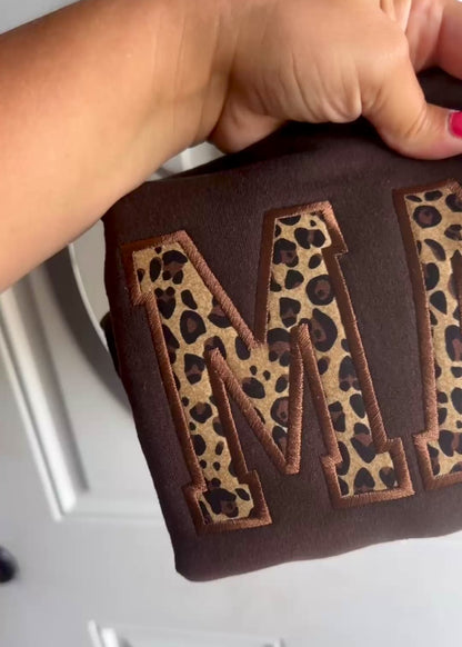 Leopard MAMA Embroidered Sweatshirt