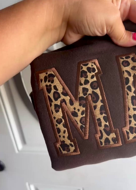 Leopard MAMA Embroidered Sweatshirt
